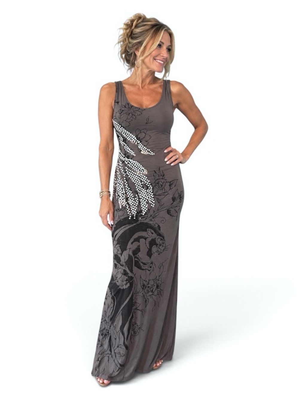 Women's Maxi Dress in Gray Like New